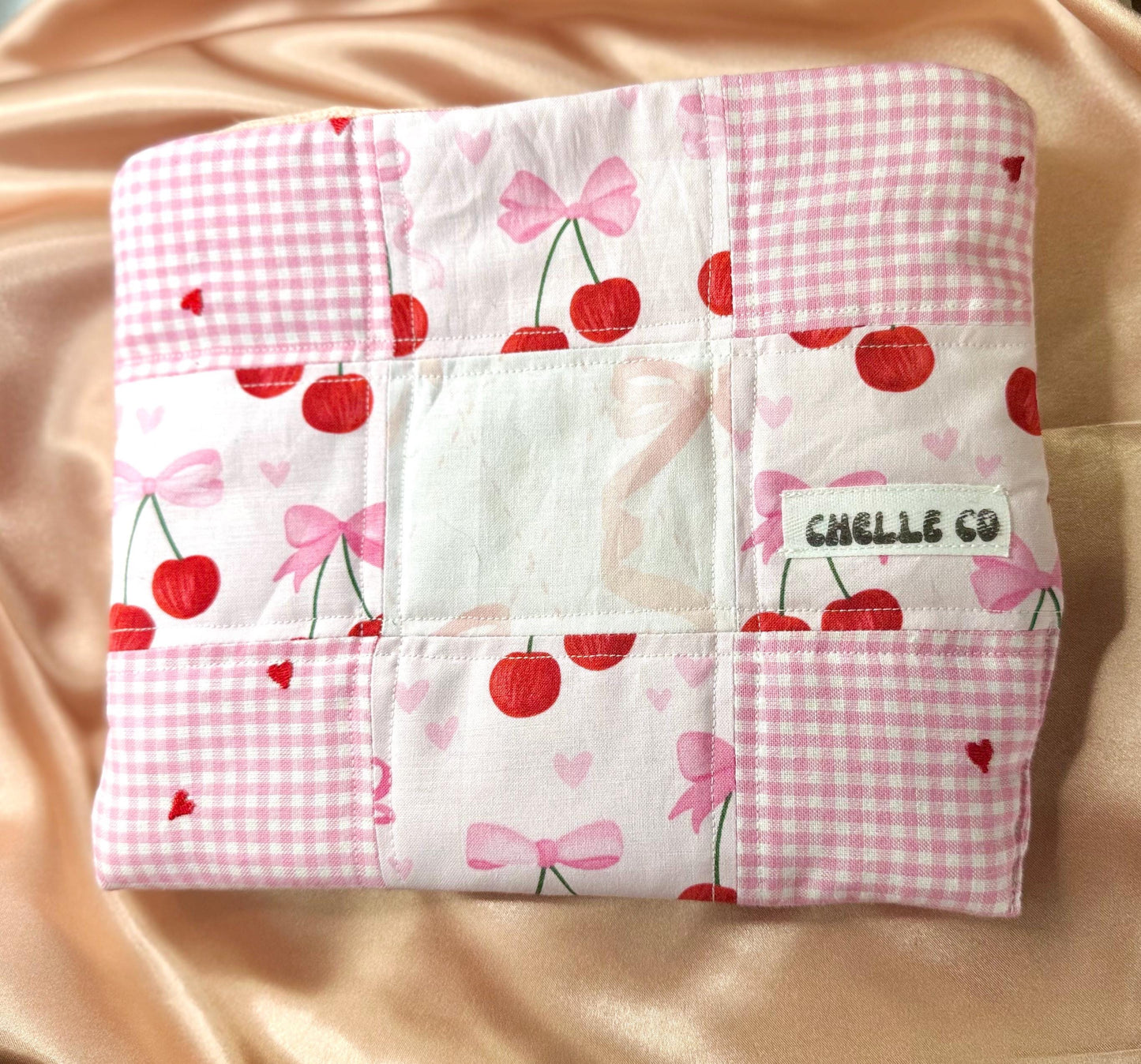 Handmade Quilted Book Sleeve iPad Pouch Tablet Case Cover