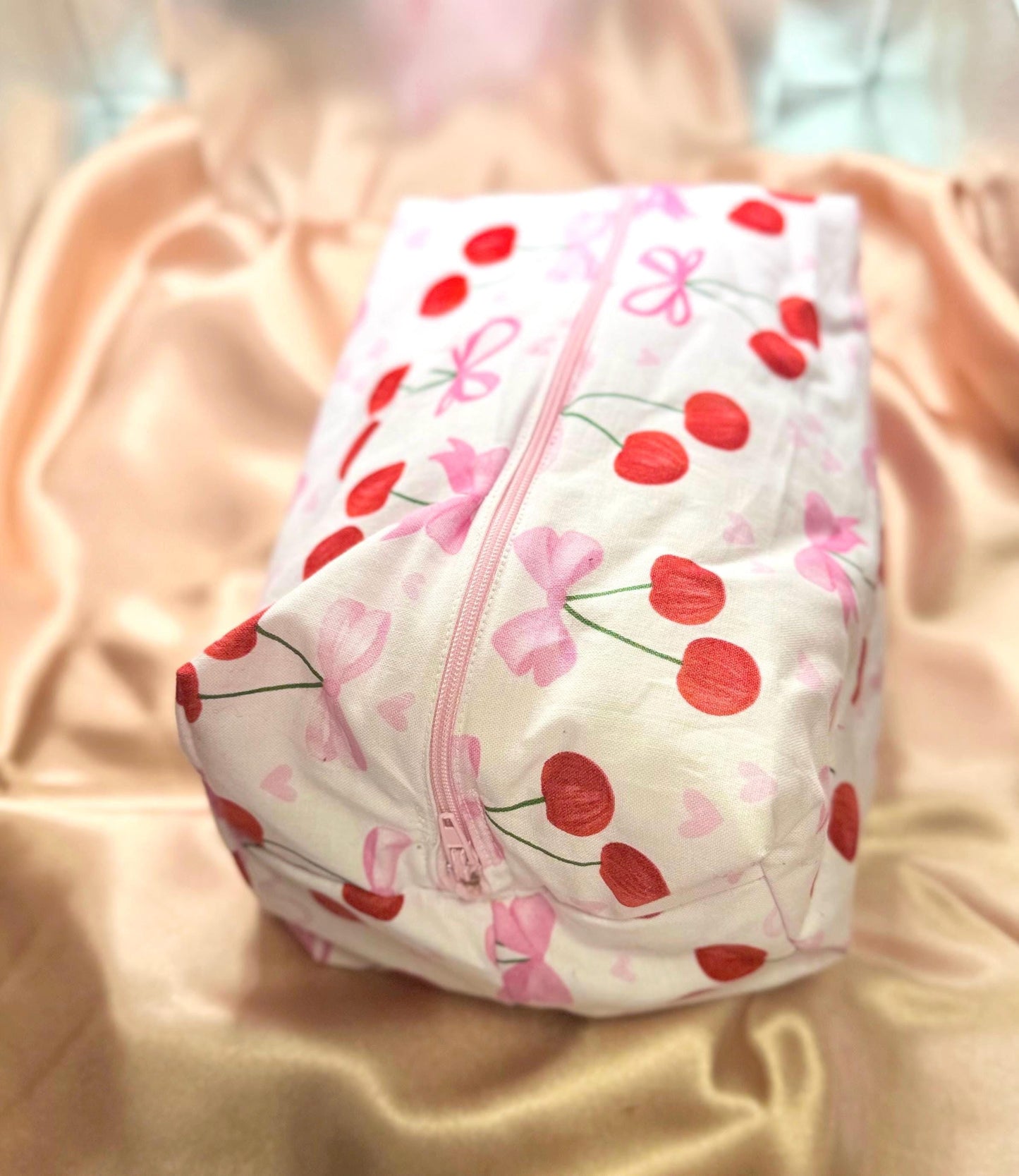 Cherry Sweet Handmade Zipper Pouch