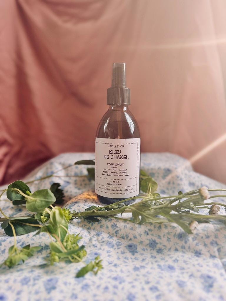 Natural Room Spray – Cotton Birchwood, Bleu de Chanel, Sandalwood Suede (59ml or 250ml)