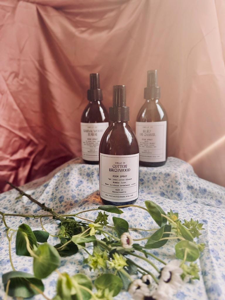 Natural Room Spray – Cotton Birchwood, Bleu de Chanel, Sandalwood Suede (59ml or 250ml)