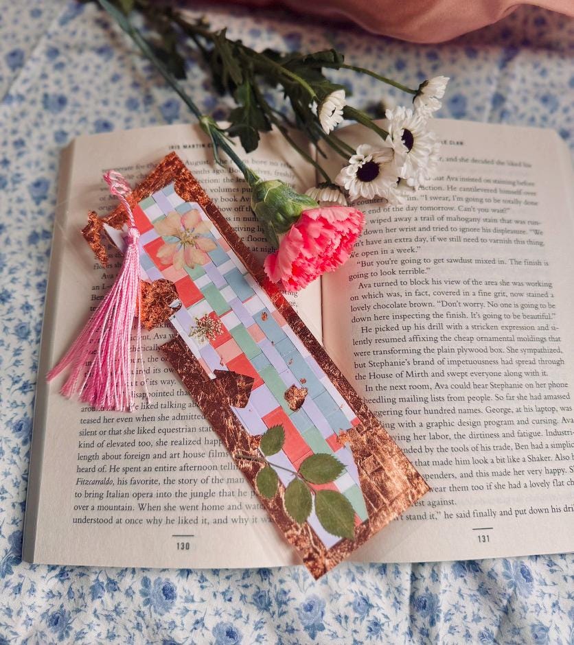 Pressed Flower Bookmark | Real Dried Flowers | Laminated Bookmark 2.5x8" | Handmade Gift for Readers | Botanical Bookmark